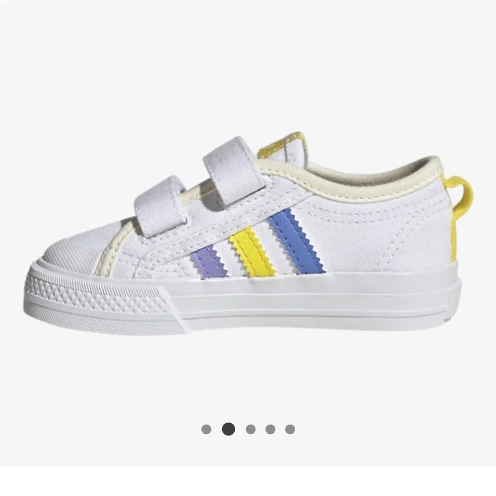 Adidas Originals Nizza Kids Toddler sz 4K BEE-Lieve Flowers‎ Yellow Canvas Shoes